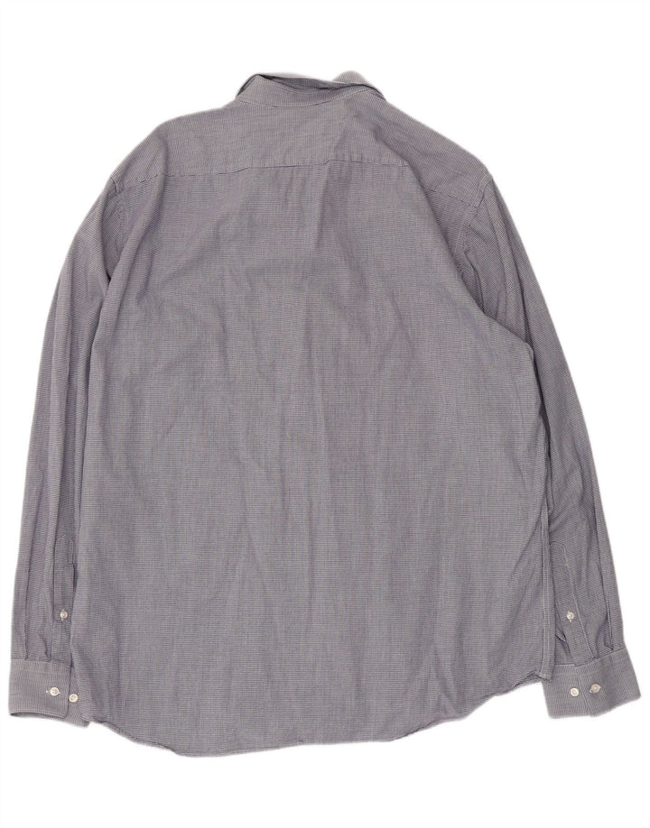 Hugo Boss Herren-Hemd mit normaler Passform, Größe 44 17 1/2 XL, blauer Hahnentrittmuster