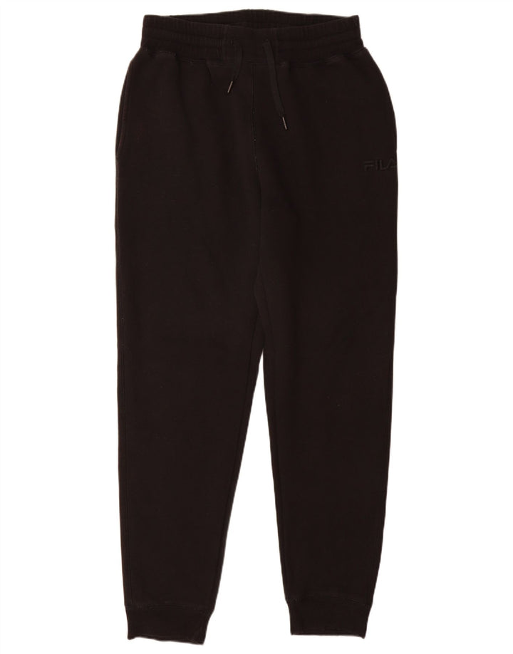 Fila Herren-Trainingshose, Jogginghose, Größe S, Schwarz, Baumwolle