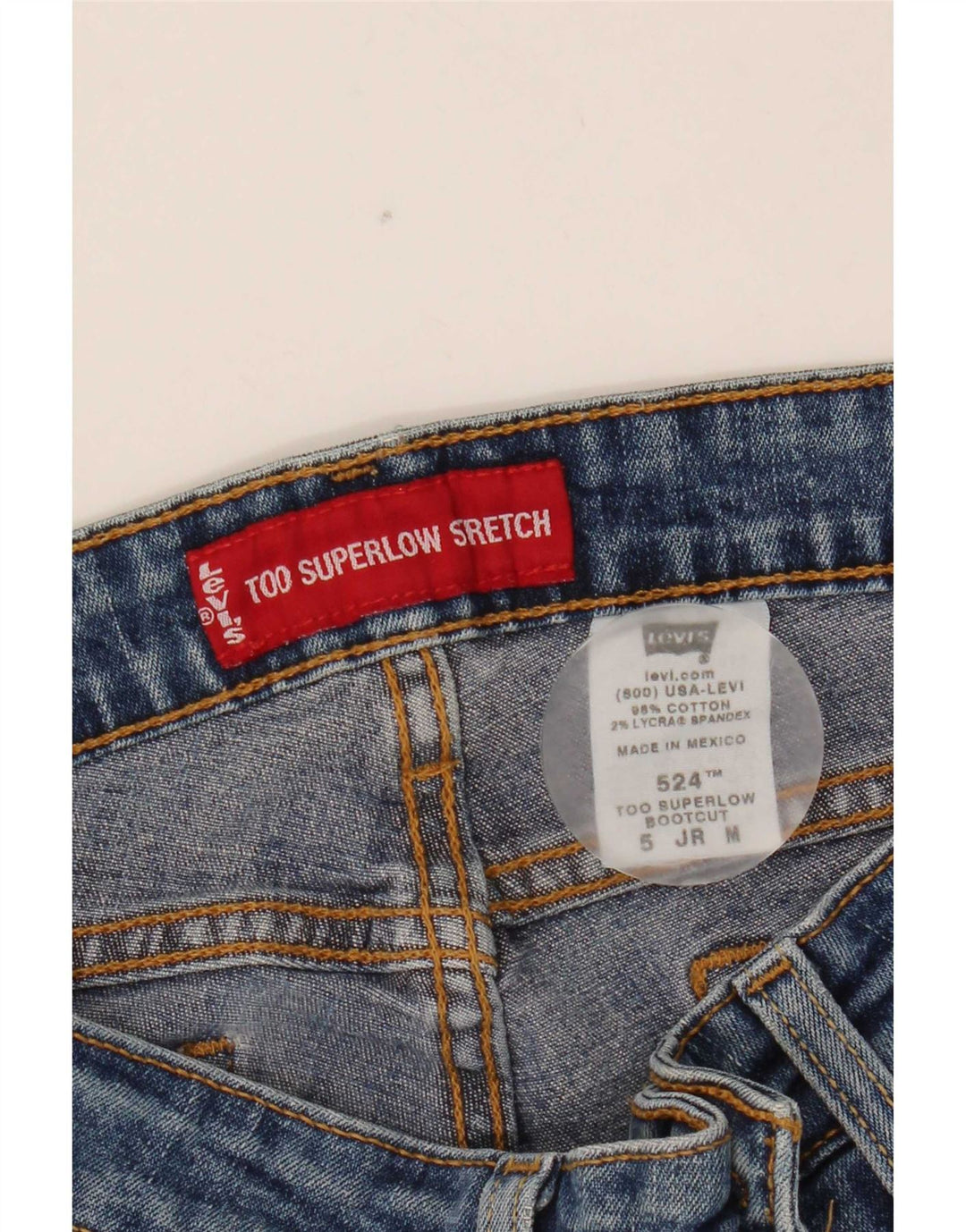Levi's Damen 524 Super Low Bootcut Jeans Medium W30 L30 Blaue Baumwolle