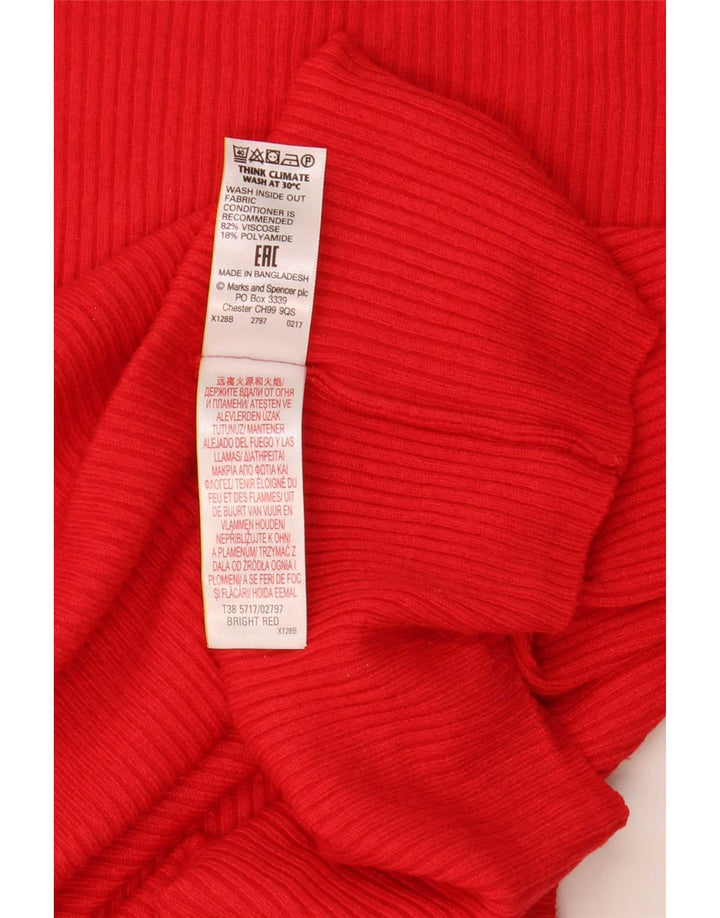 Marks & Spencer Damen T-Shirt Top UK 18 XL Rote Viskose