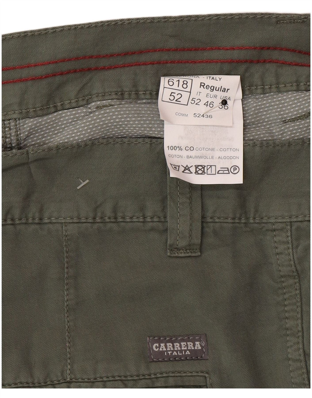 Carrera Herren Cargo Shorts IT 52 XL W36 Grüne Baumwolle