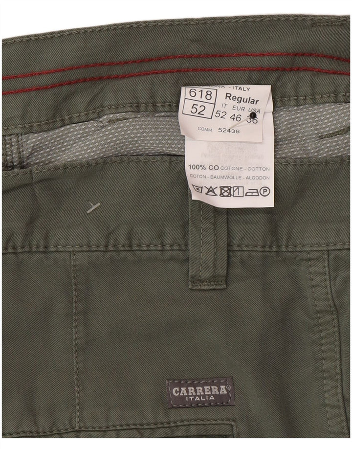 Carrera Herren Cargo Shorts IT 52 XL W36 Grüne Baumwolle