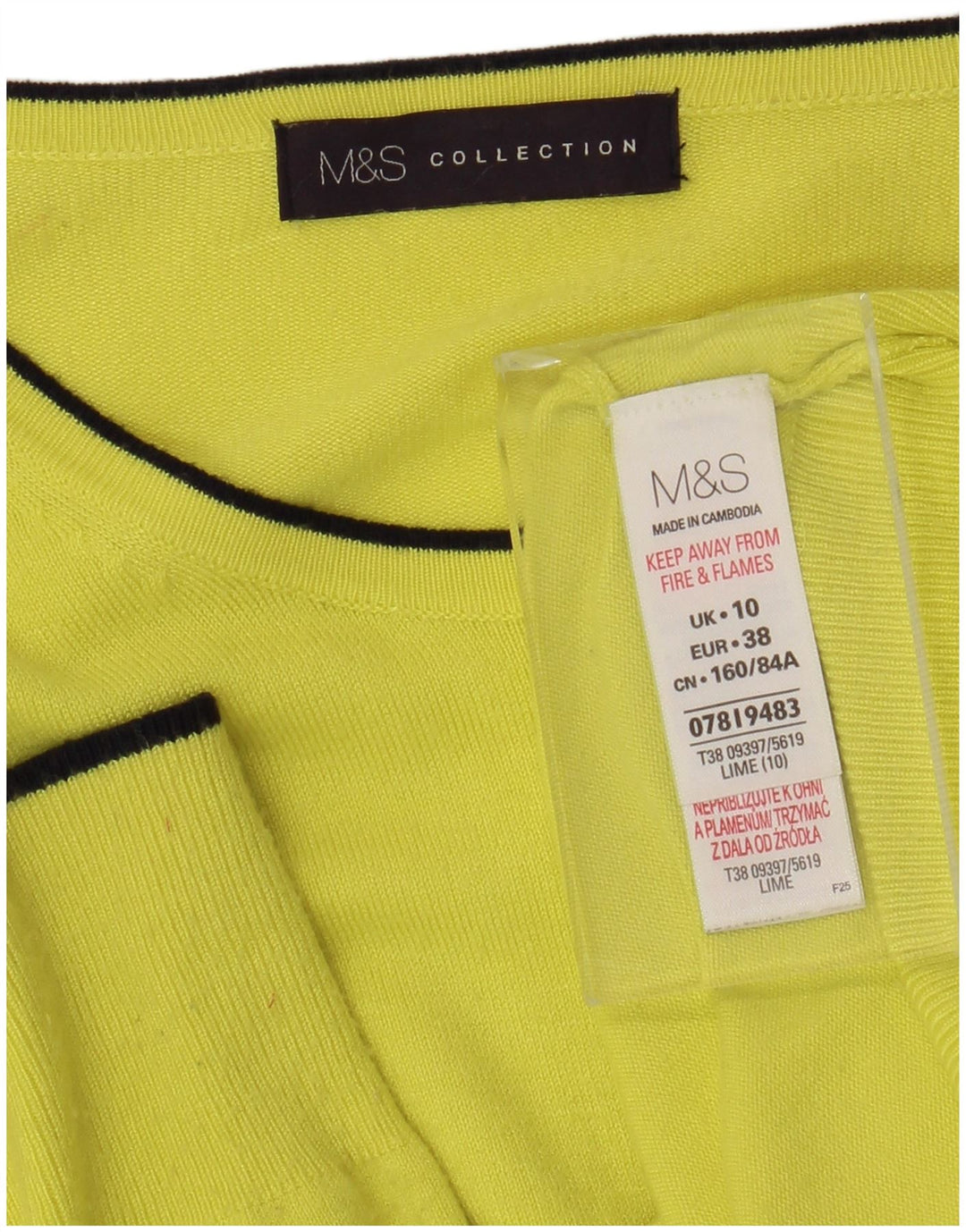 Marks & Spencer Damen-Cardigan-Pullover UK 10 Small Gelbe Viskose