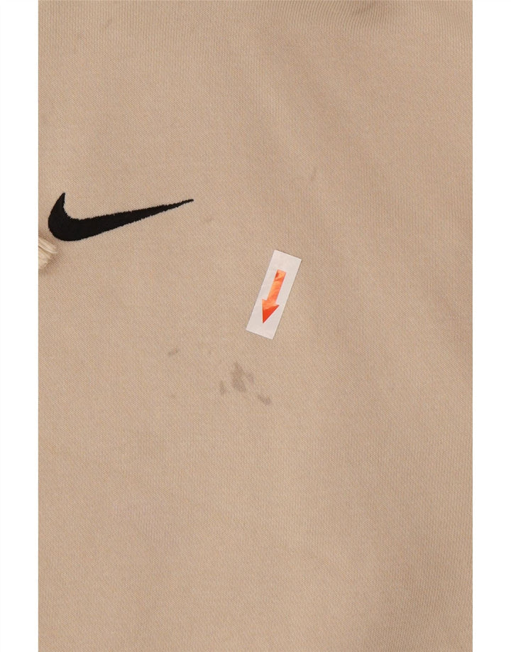 Nike Damen-Pullover mit übergroßem Kapuzenpullover, UK 14, mittelbeige Baumwolle