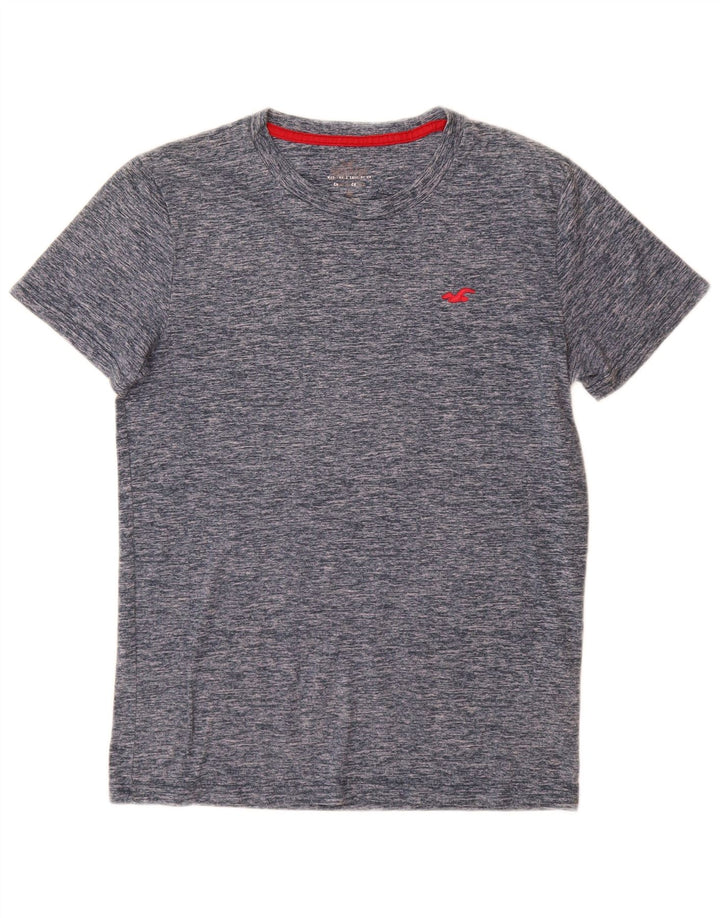 HOLLISTER Herren T-Shirt Top Small Marineblau gesprenkelte Baumwolle