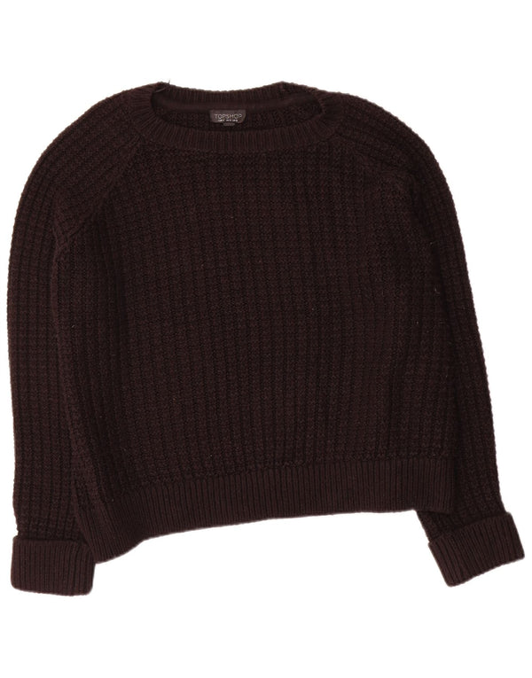 Topshop Damen-Pullover in Übergröße mit U-Boot-Ausschnitt, Gr. 40, Größe L, Schwarz, Acryl