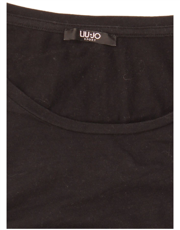 Liu Jo Damen Top Langarm UK 12 Medium Schwarz