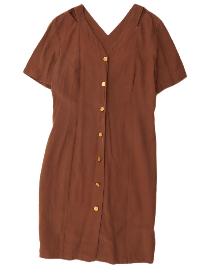VICINI Damen Etuikleid IT 40 Kleines braunes Modal