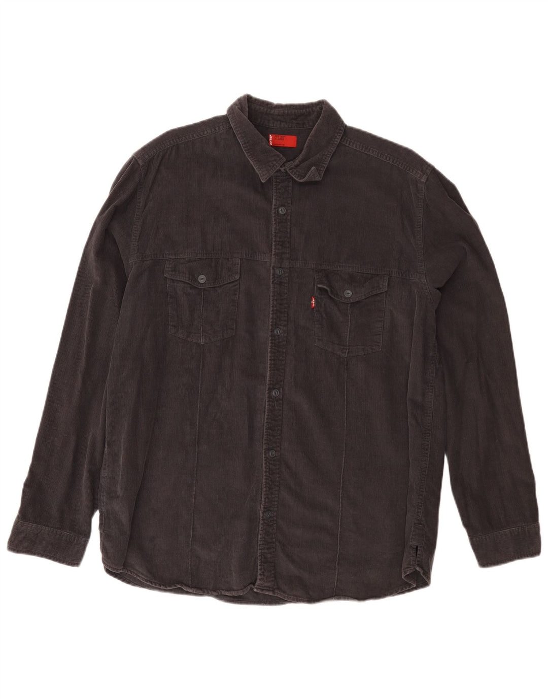 Levi's Herren-Cordhemd XL aus grauer Baumwolle
