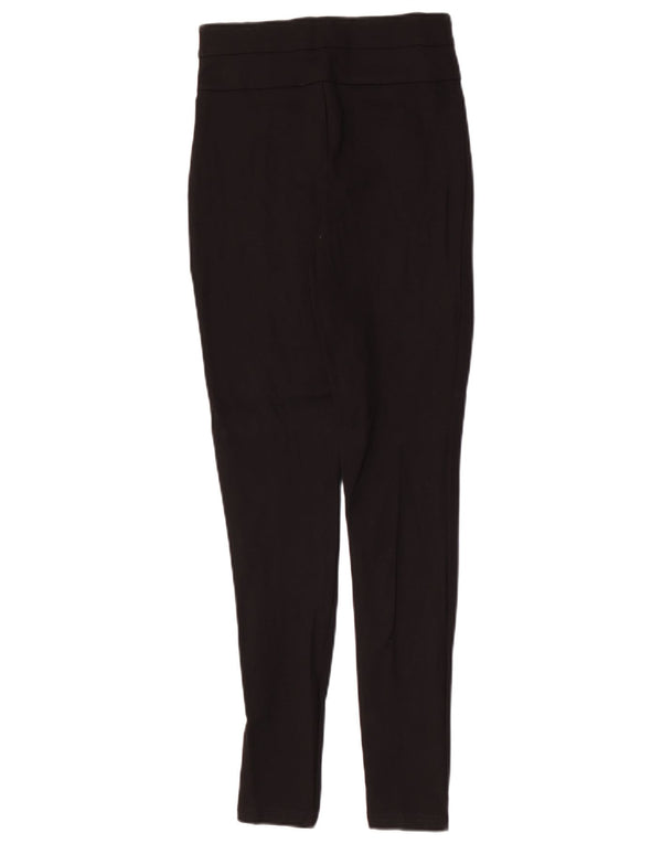 Zara Damen High Waist Skinny Hose XS W24 L27 Schwarze Viskose