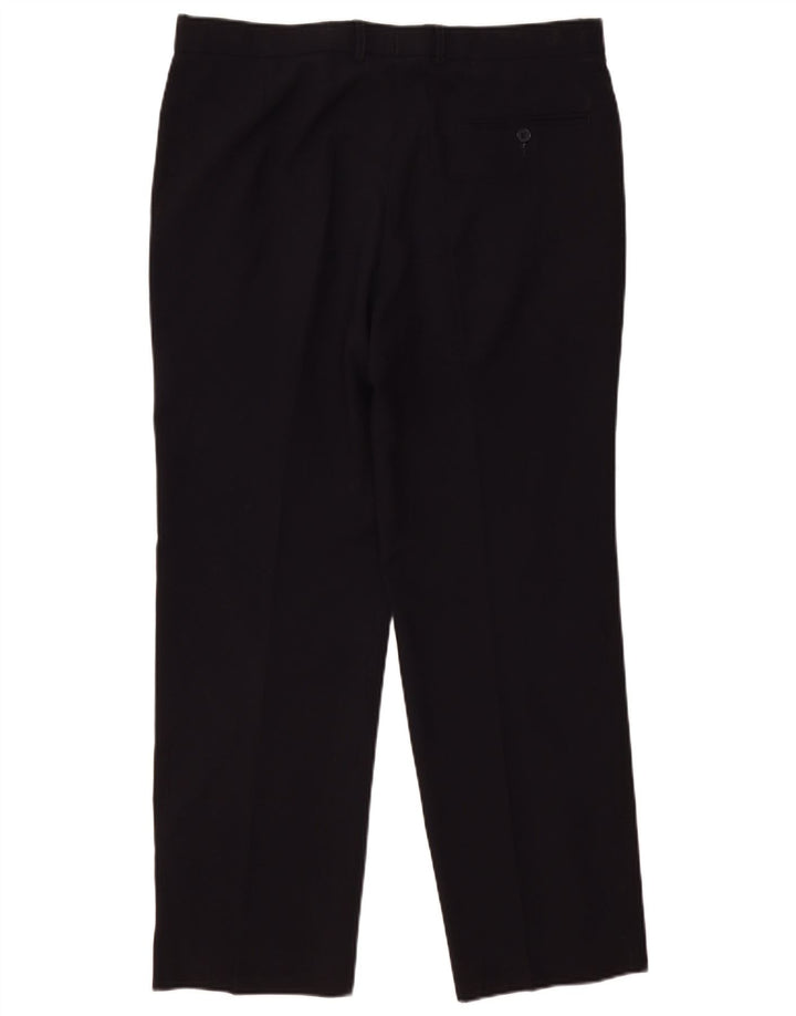 Gerade Herren-Chinohose von Marks & Spencer, W36 L31, marineblaues Polyester