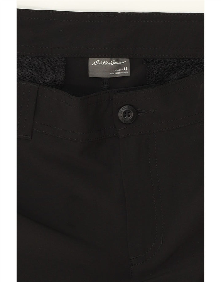 EDDIE BAUER Damen Chinoshorts US 12 Large W34 Schwarz Polyester