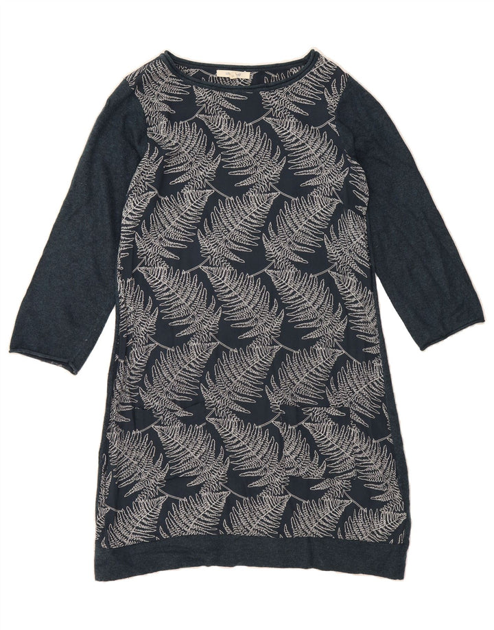 WHITE STUFF Womens Abstract Pattern Jumper Dress UK 10 Small  Navy Blue Vintage White Stuff and Second-Hand White Stuff from Messina Hembry 