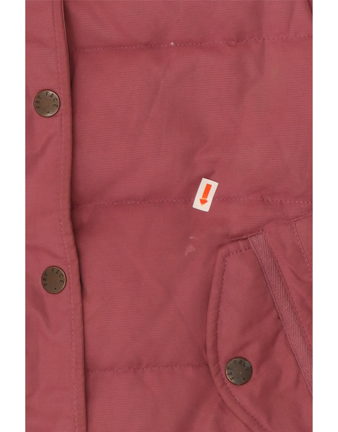 Fat Face Womens Sherpa übergroße wattierte Weste UK 10 Small Pink Polyester
