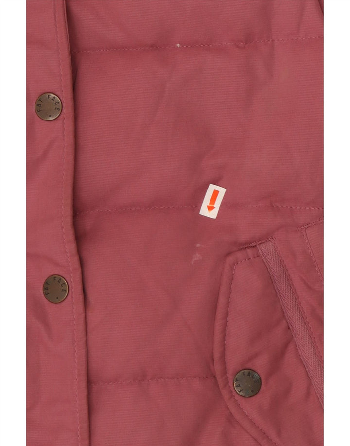 Fat Face Womens Sherpa übergroße wattierte Weste UK 10 Small Pink Polyester