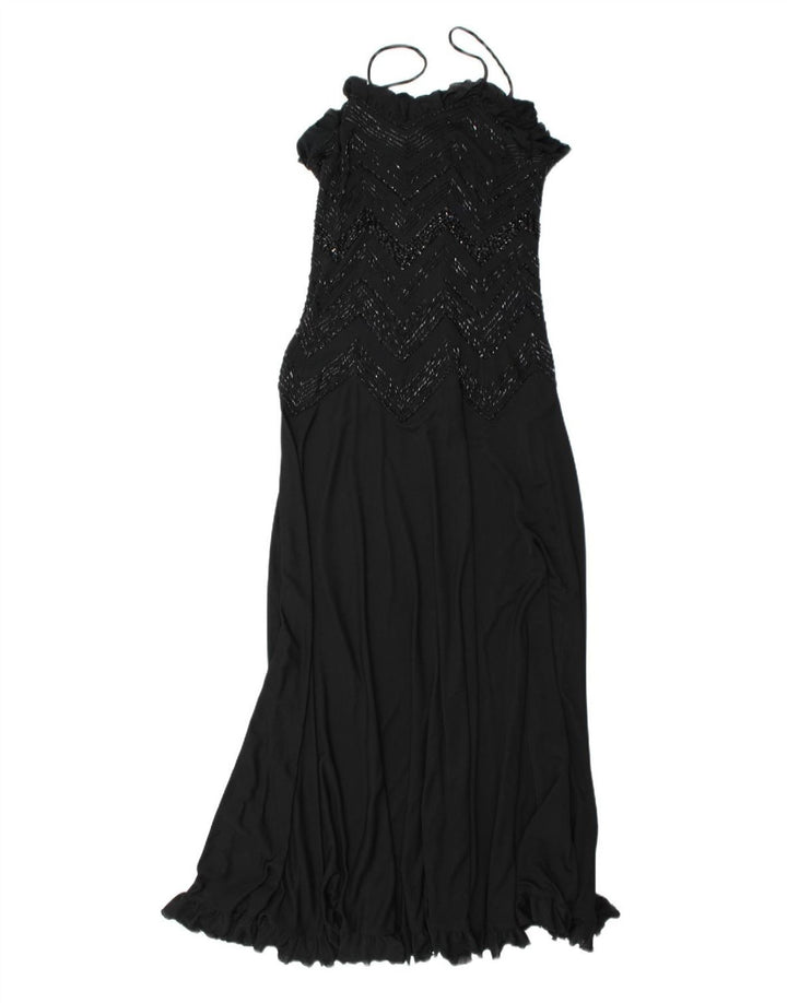 CABI Womens Sleeveless Maxi Dress UK 12 Medium Black