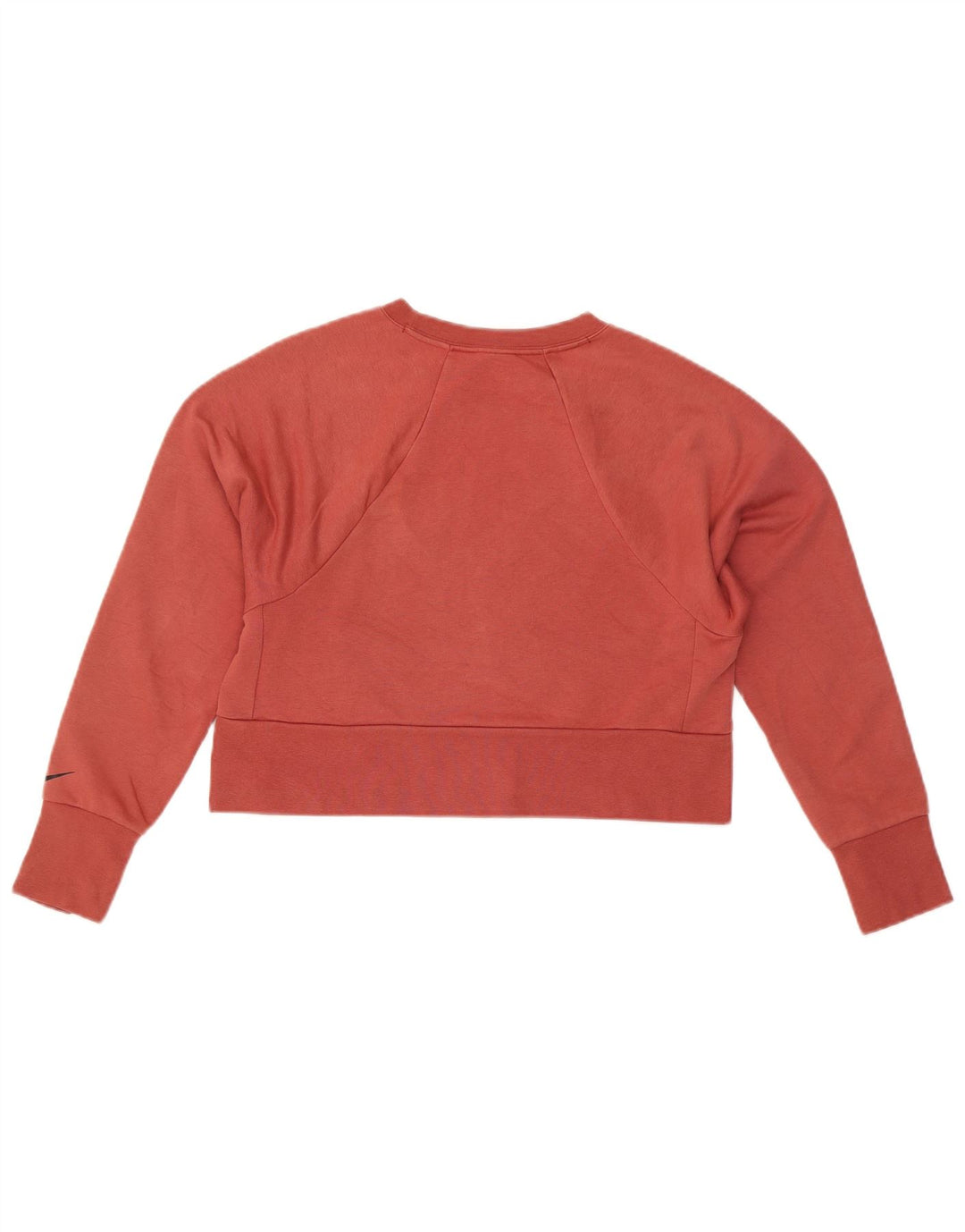 NIKE Womens Dri Fit Oversized Graphic Sweatshirt Pullover UK 6 XS Rote Baumwolle