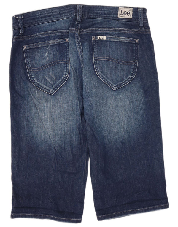 LEE Damen Jeansshorts US 11 Large W30 Blaue Baumwolle