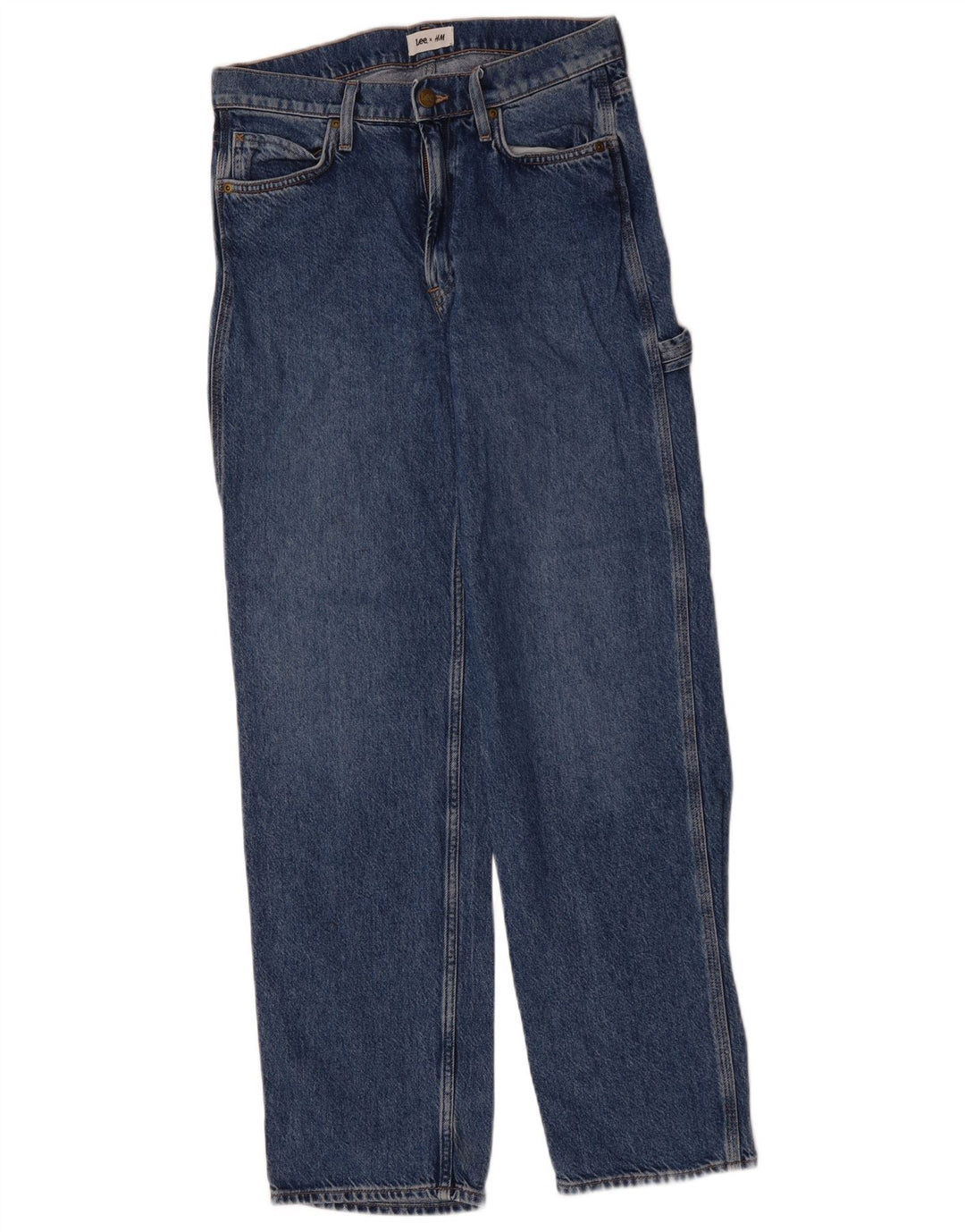 LEE Damen Straight Jeans US 4 Small W30 L31 Blaue Baumwolle