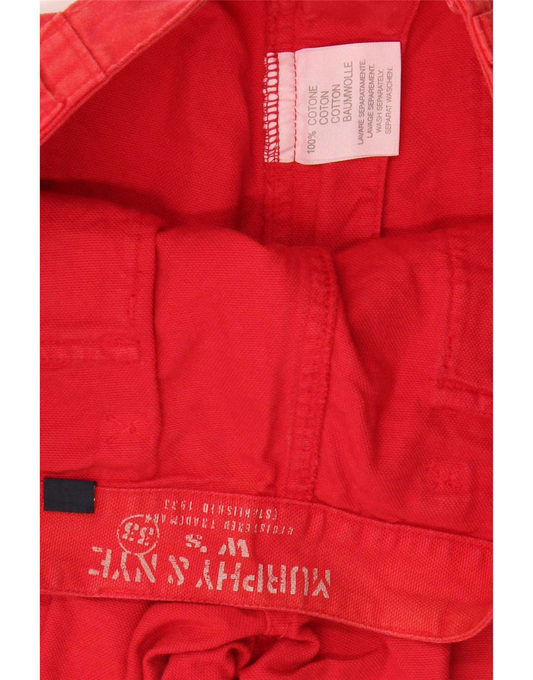 Murphy & Nye Capri-Cargohose für Damen, W33, L22, rote Baumwolle