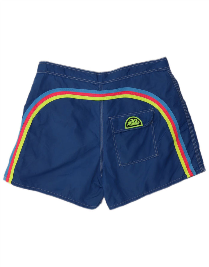 Sundek Herren-Badeshorts aus mittelblauem Nylon