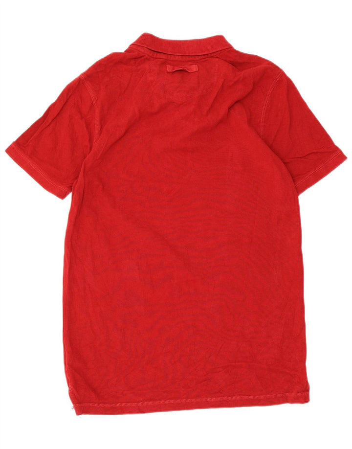 Fat Face Herren-Poloshirt aus mittelroter Baumwolle