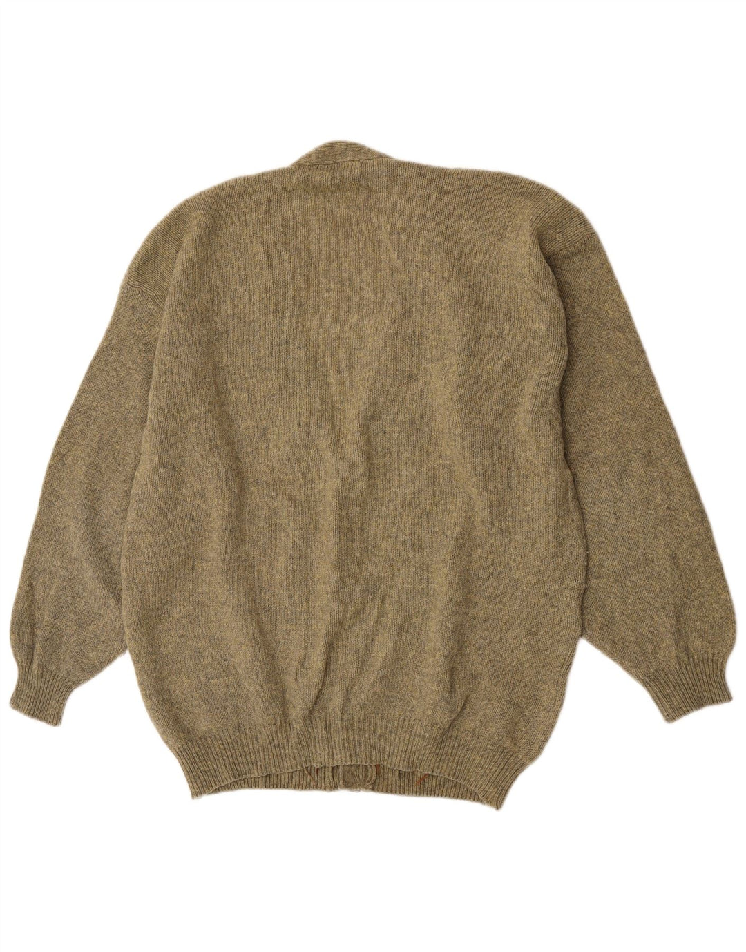 Vintage Herren Cardigan Pullover XL Khaki Argyle/Diamond Wool