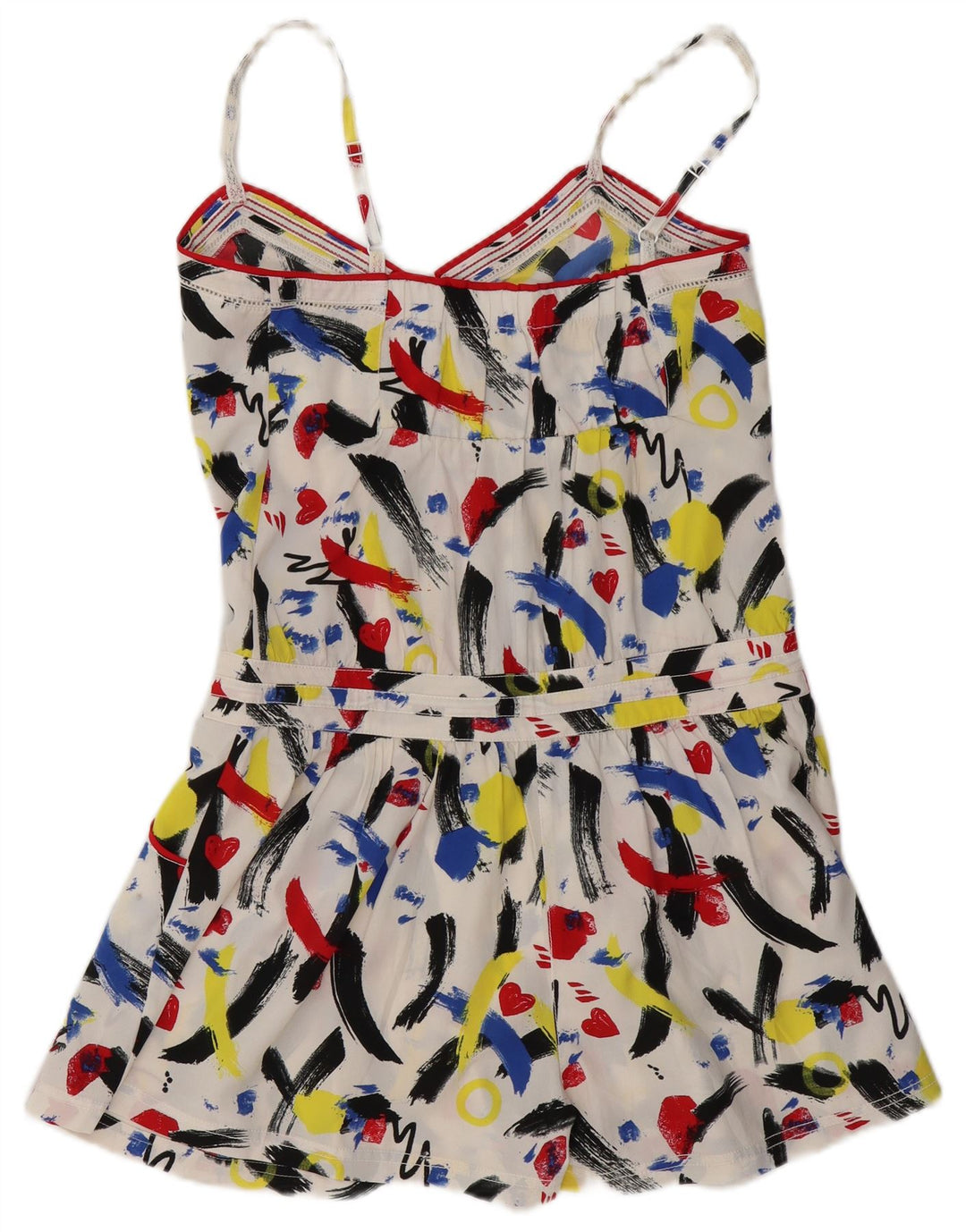 DESIGUAL Womens Abstract Pattern Playsuit EU 38 Medium Mehrfarbig