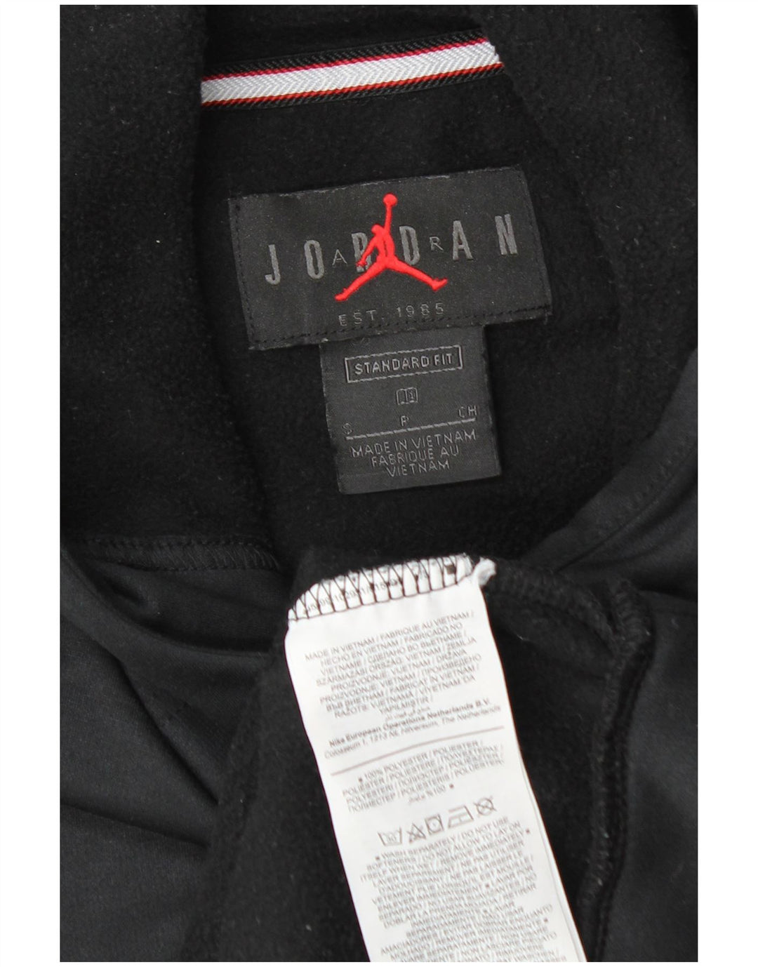 Jordan Herren-Kapuzenpullover mit Standard-Passform, Größe S, Schwarz, Polyester