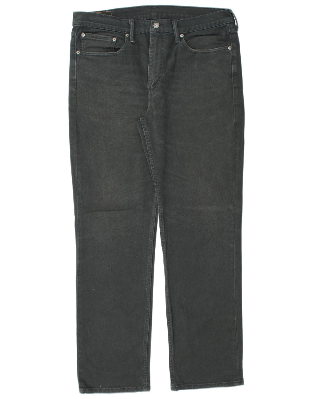 LEVI'S Herren 514 Straight Jeans W36 L32 Schwarze Baumwolle