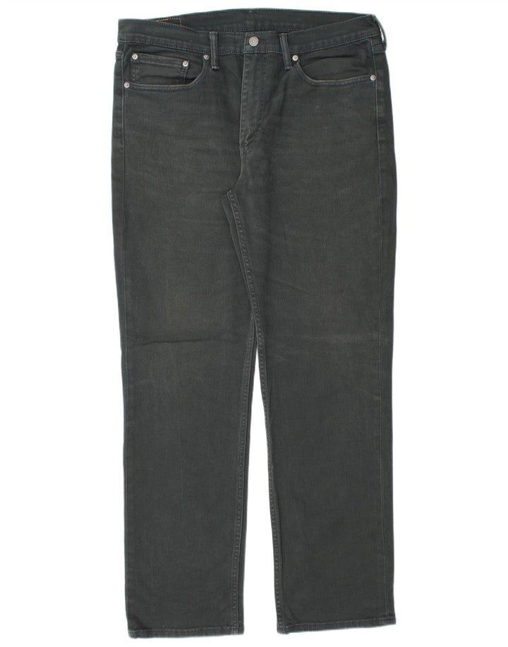 LEVI'S Herren 514 Straight Jeans W36 L32 Schwarze Baumwolle