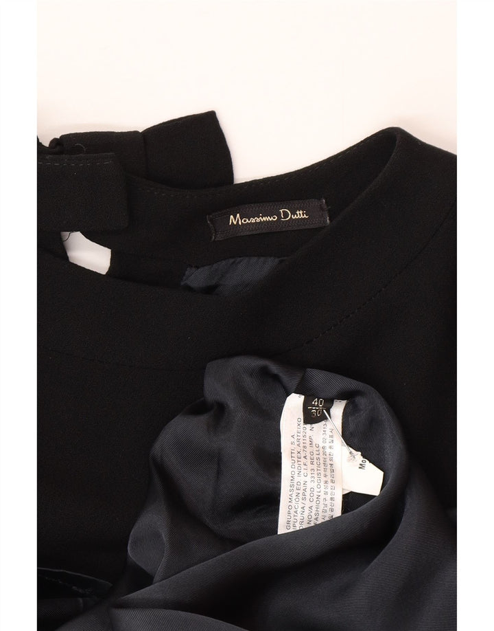 Massimo Dutti Damen Etuikleid EU 40 Mittelschwarze Viskose