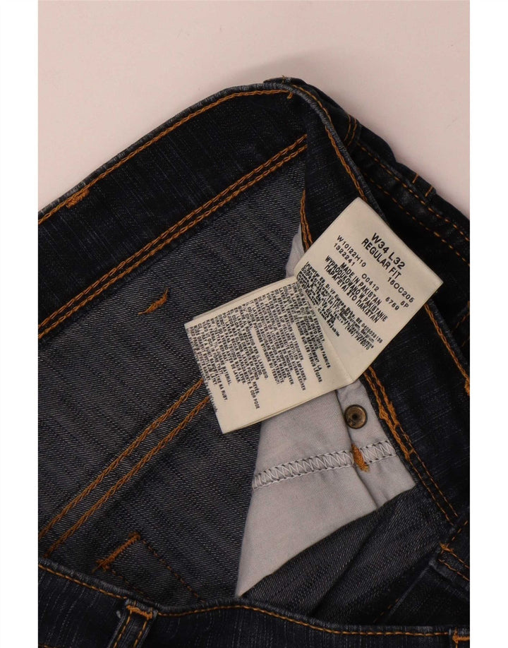 Wrangler Herren-Jeans mit normaler Passform, gerade Passform, W34, L32, Marineblau, Baumwolle