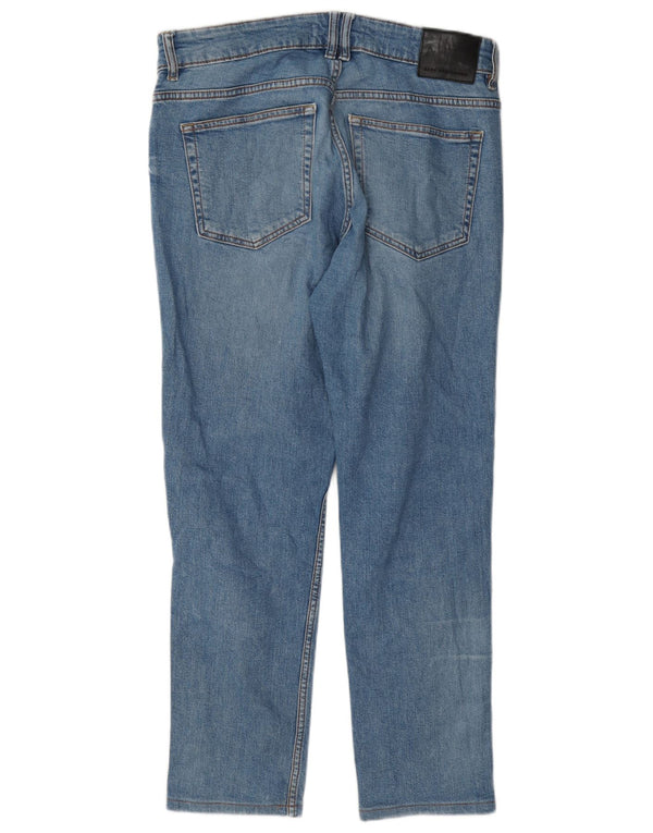 Zara Herren Slim Jeans EU 42 Large W32 L27 Blaue Baumwolle
