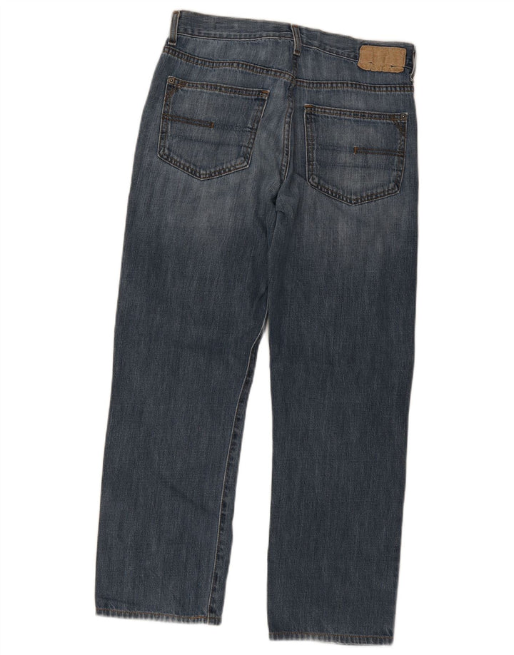 Calvin Klein Damen Straight Jeans W30 L30 Blaue Baumwolle