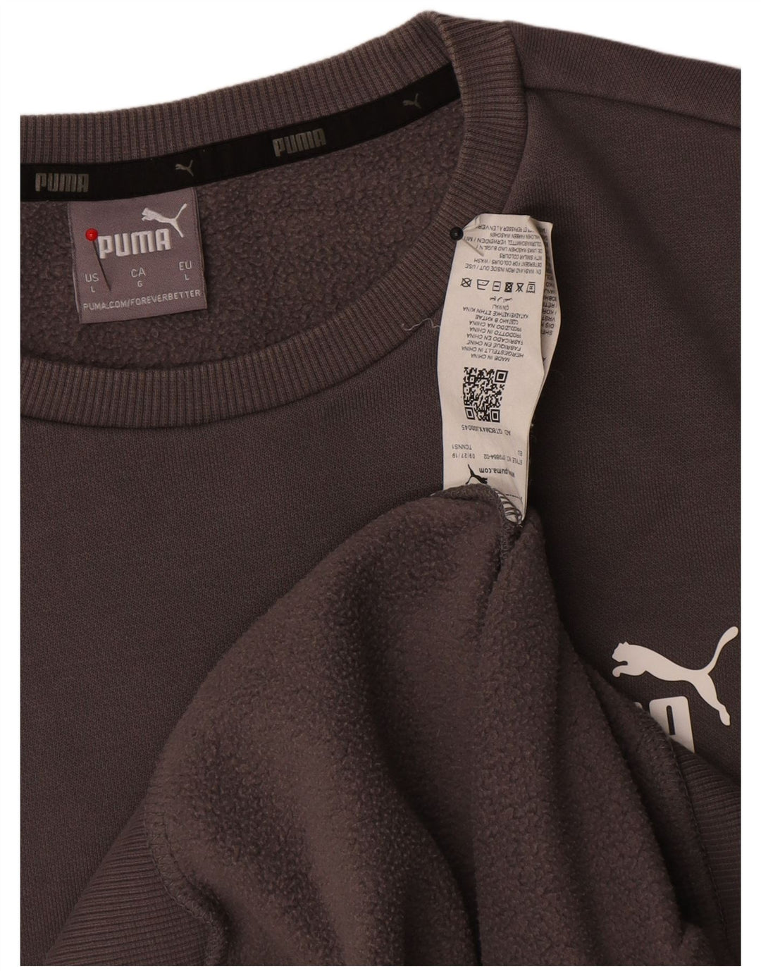 Puma Herren Sweatshirt Pullover Große graue Baumwolle