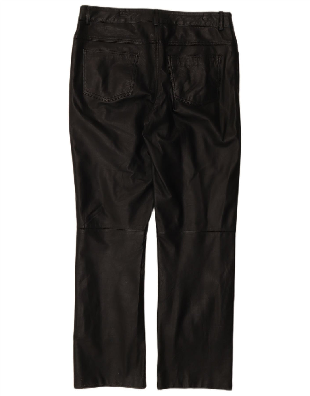 Gerade Lederhose für Damen von Ricano, W34, L30, schwarzes Leder