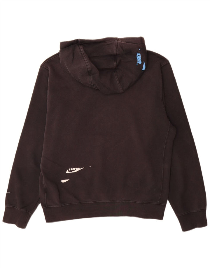 Nike Herren-Hoodie-Pullover aus mittelschwarzer Baumwolle