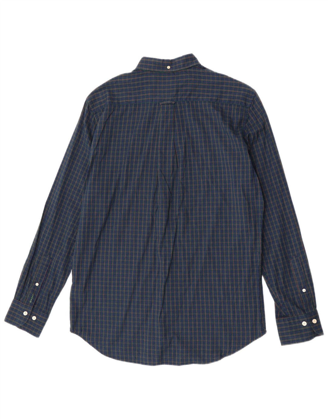 Gant Herren-Hemd mit normaler Passform, Größe 39/40, 15 3/4, mittelgroß, marineblau, Gingham
