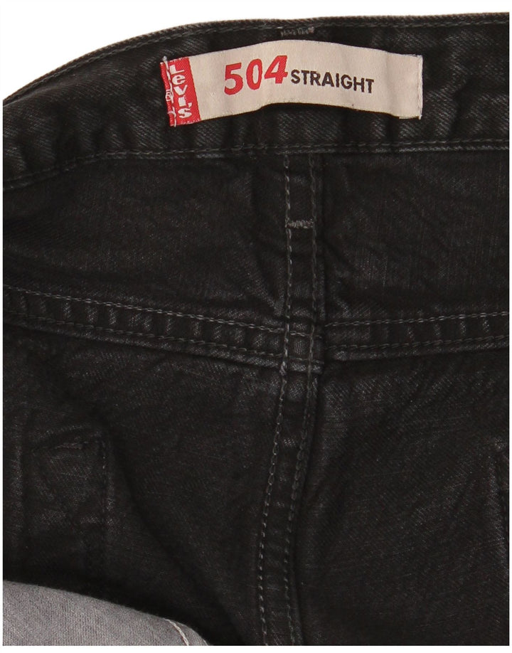 LEVI'S Mens 504 Straight Jeans W38 L30 Black