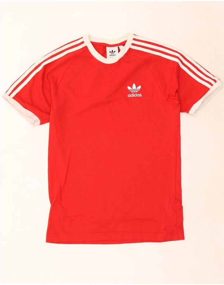 Adidas Herren T-Shirt Top Small Rot Baumwolle