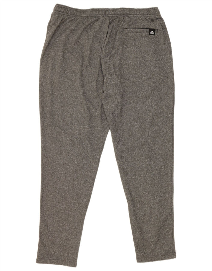 Adidas Herren-Trainingshose XL, grau geflecktes Polyester