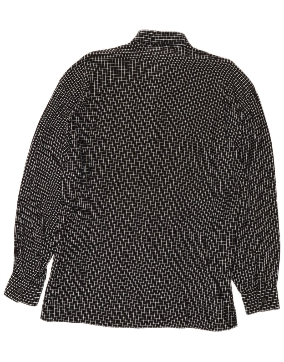 Vintage Herrenhemd Medium Schwarz Kariert