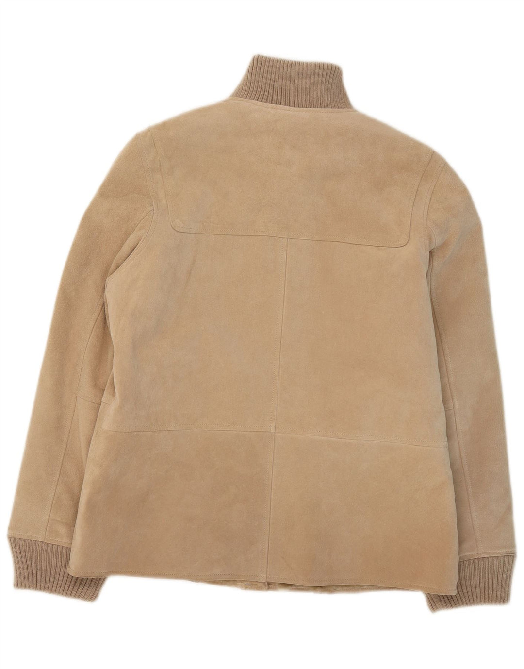 Castro Damen Wildleder Bomberjacke UK 14 Großes beiges Leder