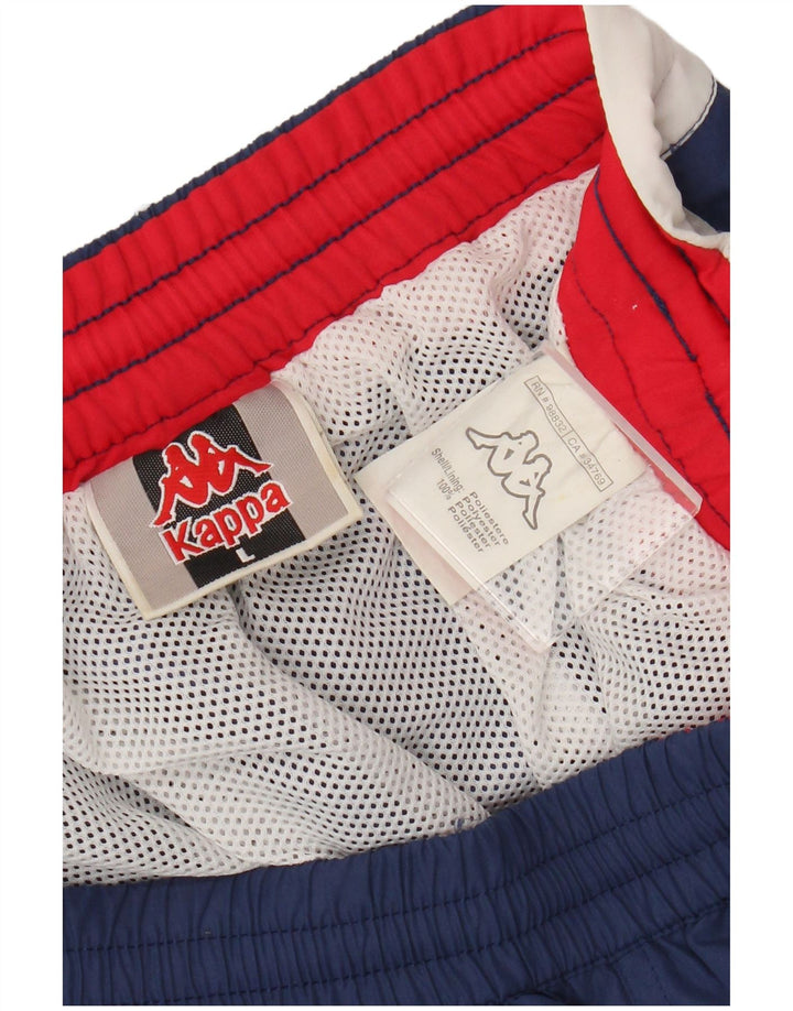 Kappa Herren-Badeshorts, groß, marineblau, Farbblock-Polyester