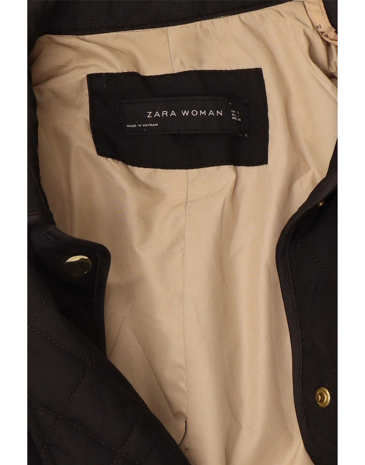 Zara Damen Steppjacke UK 14 Large Braun