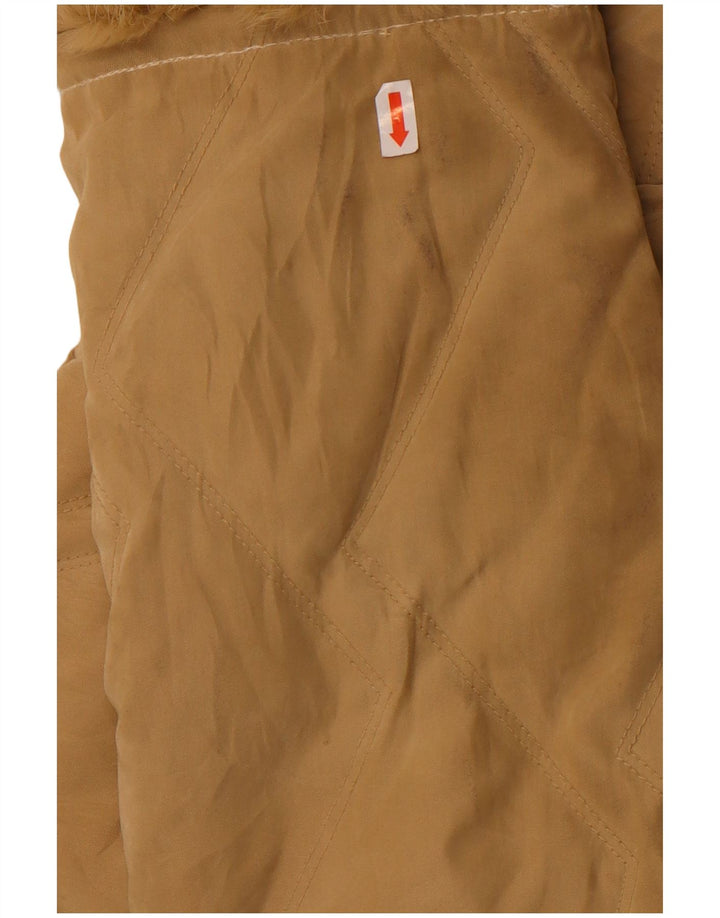 Parisport Damen Loose Fit Wattierte Jacke IT 44 Medium Beige Polyamid