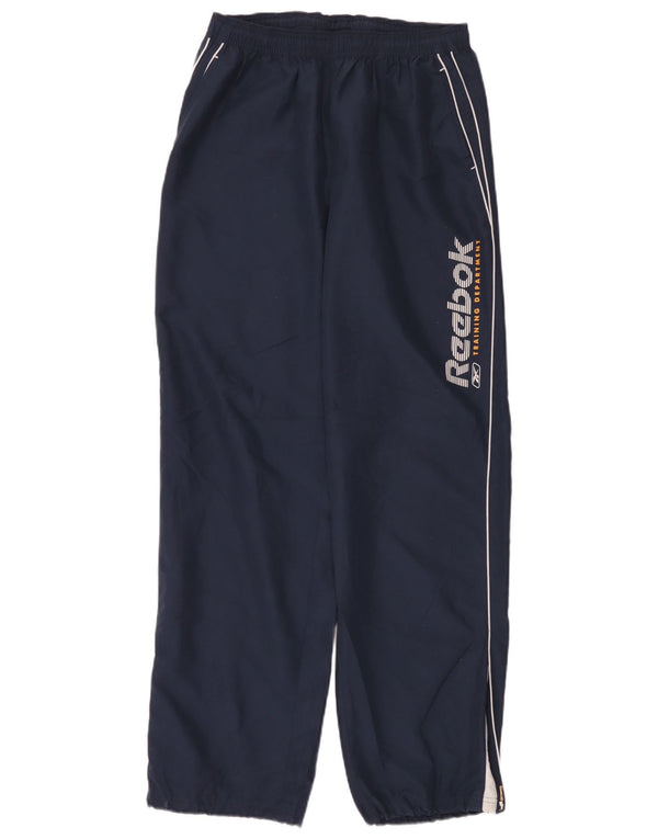 Reebok Herren-Trainingshose mit Grafik, groß, marineblaues Polyester