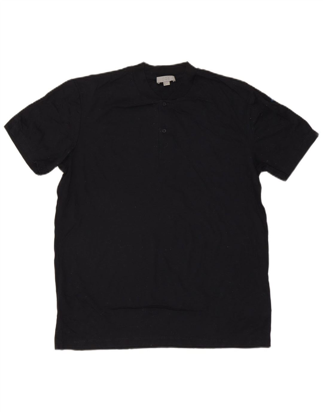 Cos Herren-T-Shirt-Oberteil, mittelgroß, marineblau, Baumwolle