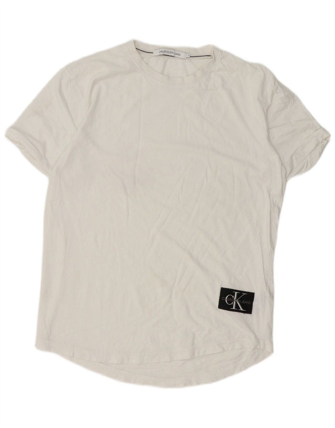 Calvin Klein Jeans Herren T-Shirt Top Mittelweiße Baumwolle